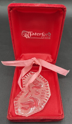 1985 Waterford Crystal Twelve Days Of Christmas Ornament Two Turtle Doves w/ Box