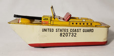 Vtg Japan Daiya Tin Litho USCG Gun Boat Coast Guard 820732 Friction 50s