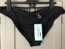 M S Black  Brazilian Bikini Bottoms size 18 Brazilian UPF 50 NEW