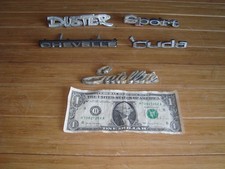 Vintage Car Emblems Badges Sattellite Cuda Duster Chevelle Sport