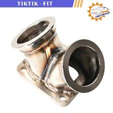 Turbo Y Elbow T4 Twin Scroll To Dual 2.5 V-band Flange Stainless Steel Adapter