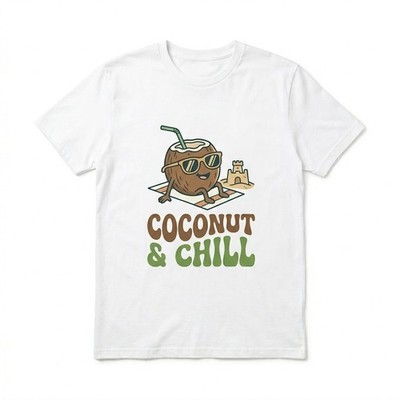 Coconut & Chill T-Shirt - Retro Summer Beach Graphic Tee for Men & Women