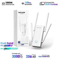 AX3000 WiFi 6 Extender Dual Band WiFi Booster 5 High-Gain Antennas AP/Router