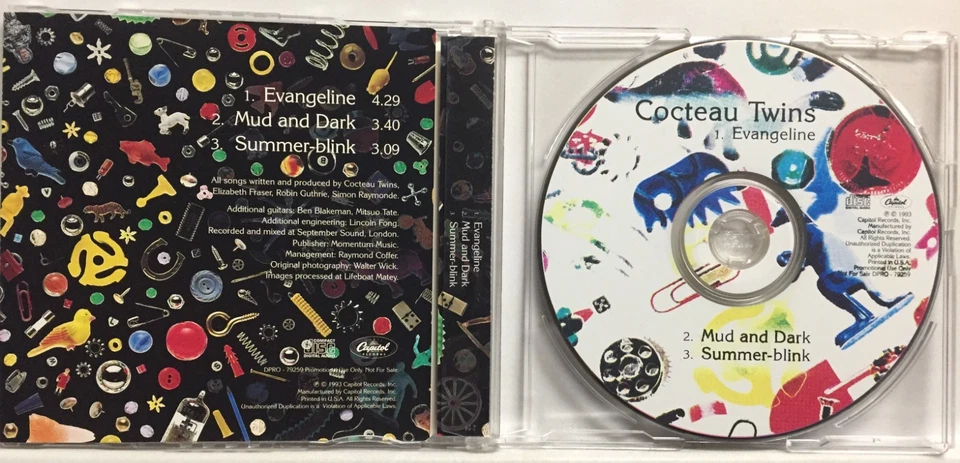 Cocteau Twins - Evangeline EP (CD,1993,Capitol,PROMO) DPRO-79259,RARE ADVANCE CD Foto 3 de 4