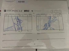 2003 LEGO Bionicle DTV2 2-Panel 14x8.5" Storyboard Art Legends Of Metru Nui RARE