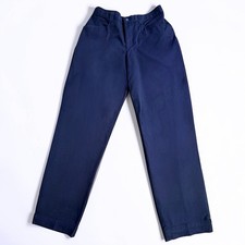 Lee Casuals Vintage Navy Blue High Waisted Straight Leg Trousers Pants 8P