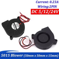 5015 Cooling Fan 50X50x15mm 5 12 24V DC Centrifugal Fan For 3D Printer Brushless