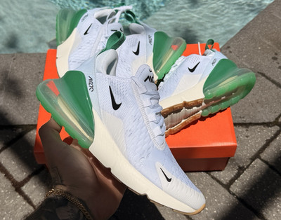 NIKE WOMENS AIR MAX 270 SUMMIT WHITE STADIUM GREEN RUNNING  AH6789-125 SZ 6