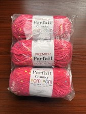 Premier Parfait Chunky Pom Pom Yarn-3350 Party Pink - 3 Pack