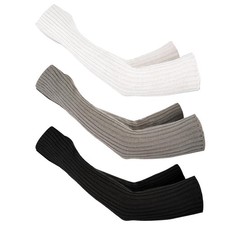 3 Pairs Arm Warmers Women's Long Fingerless Gloves Wrist Warmer with Thumb