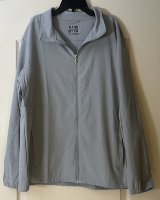 Hang Ten Brand Adult XL Full Zip Gray Long Sleeve Pullover