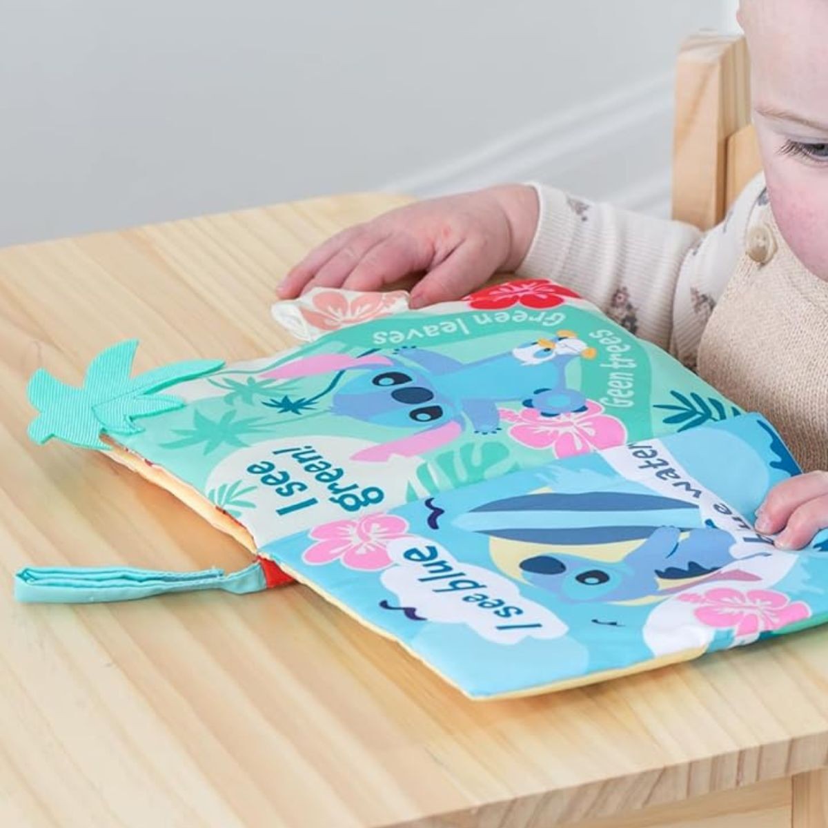 Disney Baby Stitch Sees Color 7" Inch Soft Activity Book Toy