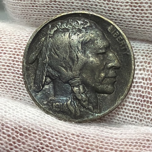 1914 D Full Date And Horn Nice XF Detail Buffalo Nickel - Key Date US Coin!