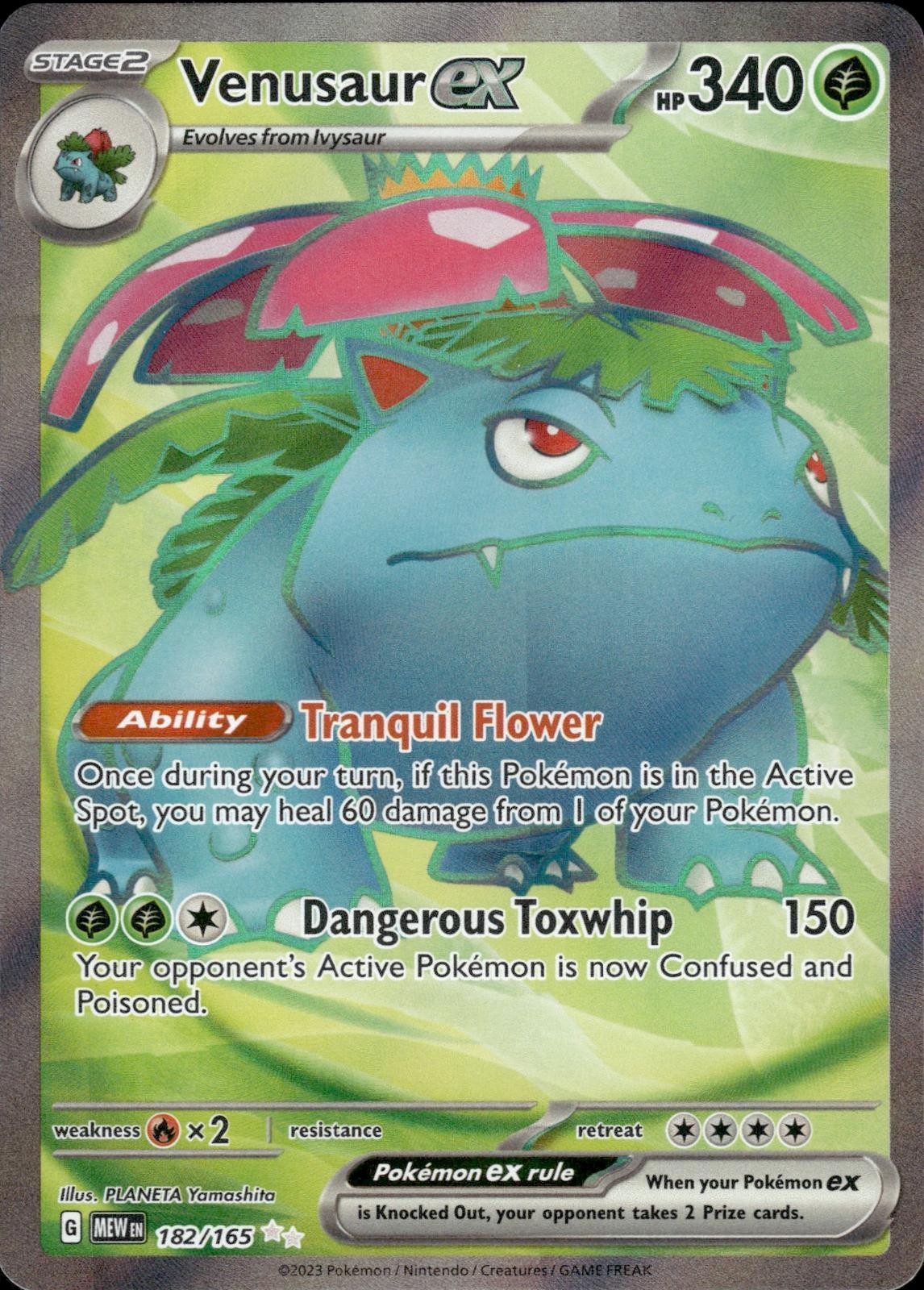 Venusaur ex 182/165 Ultra Rare 151 Pokemon Near Mint