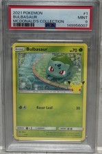 2021 POKEMON #1 BULBASAUR MCDONALD’S COLLECTION PSA MINT 9 on eBay