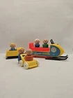 Vintage Lot Of 1970 Fisher Price Little People 705 Mini Snowmobile & Accessories