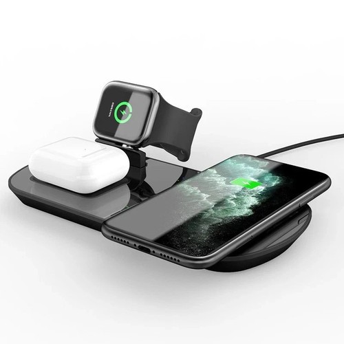 3 In1 Wireless Charger Fast Charging Station Dock For Apple Watch AirPods iPhone