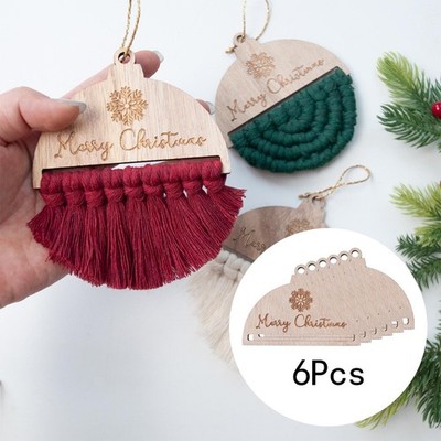 6x DIY Weihnachten Makramee DIY Weihnachtsschmuck Weihnachtsbaumschmuck