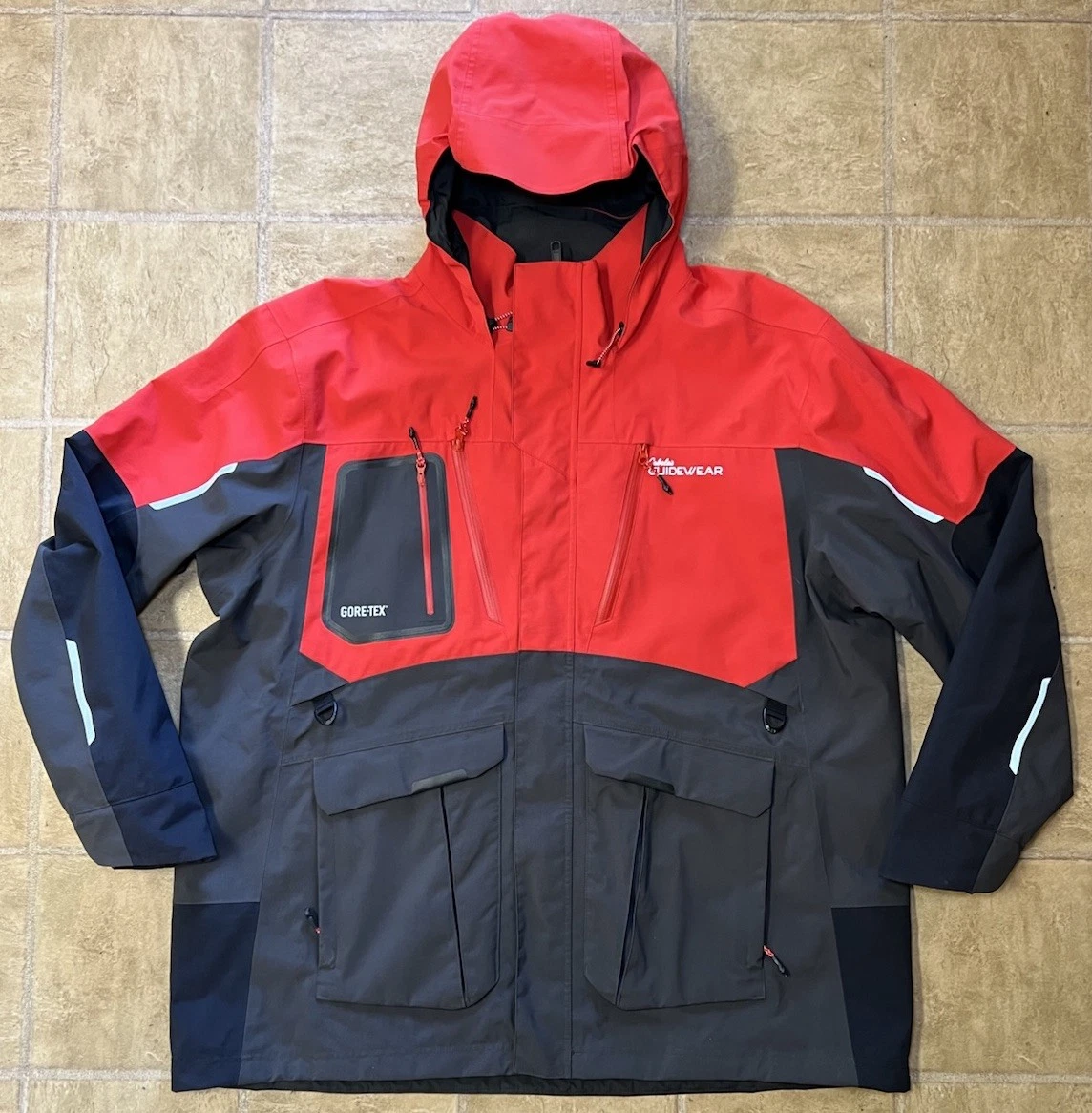 Cabelas Guidewear Gore-Tex Jacket Mens 3XL Red Black Hooded Waterproof Fishing
Opens in a new window