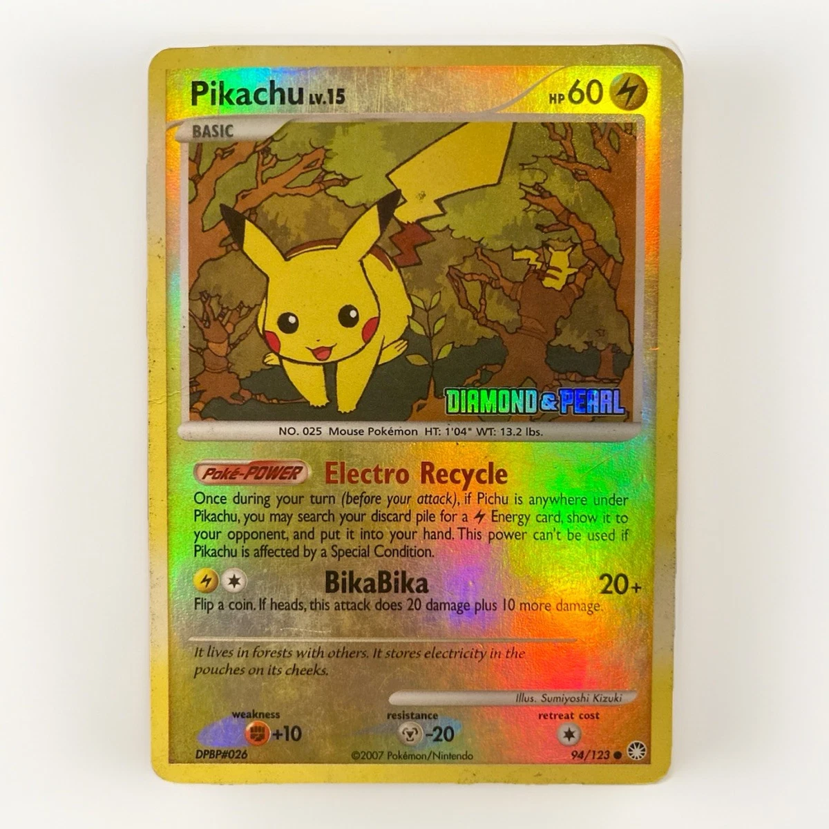 Pikachu Pokémon TCG Mysterious Treasures Individual Collectible