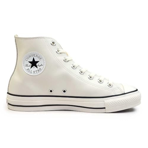 Converse All Star HI Leather Sneakers in White Size 26.5 cm Japan Exclusive-image