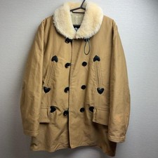 Schott US NAVY N-1 Deck Military Mouton Jacket Blouson Men Size XL Brown Genuine