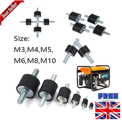 4 x Anti Vibration Gummispulenhalterungen M3/M4/M5/M6/M8/M10 Auto Boot Kart ﻿