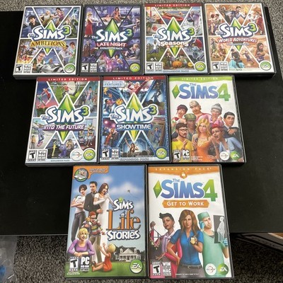 Sims 3/4Windows Mac 9 Game Lot Deluxe Ambitions Showtime Into The Future Seasons