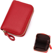 Kreditkartenetui Damen, Klein Leder Blocker Geldbörse Ausweis Karten Kreditkarte