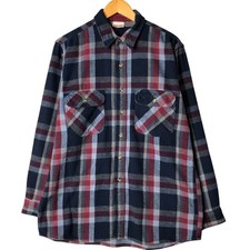Vintage 90'S FIELD and STREAM long-sleeved heavy flannel check shirt size L ...