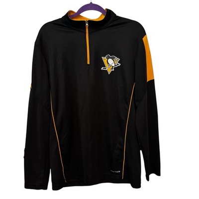EUC NHL Majestic Cool Base Pittsburg Penguins Quarter Zip Pullover