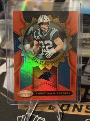 2022 Certified Football Christian McCaffrey Seal of Approval Orange /149 