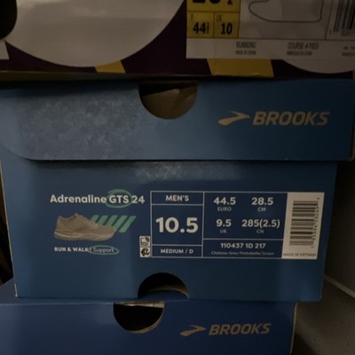 Brooks Adrenaline GTS 24 110437-1D-217 Chateau Grey Portabella Green Mesh 2024
