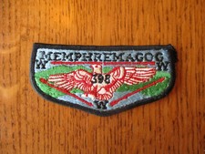 Boy Scout OA Memphremagog Lodge 398 rare S1 flap Green Mountain Council, VT