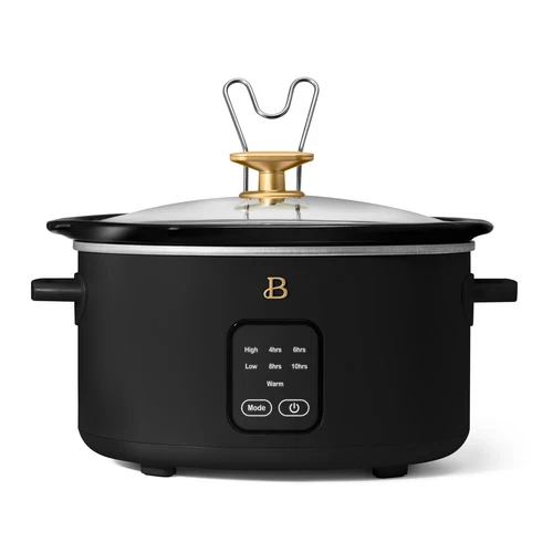 4Qt Slow Cooker with Touch-Activated Display, Black Sesame by Drew Barrymore