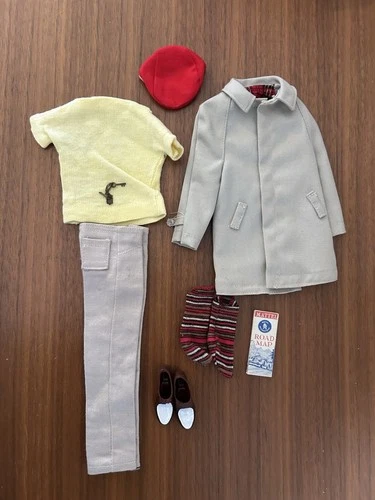 Vintage Barbie Ken Casuals And Rally Day W Car Keys, Map