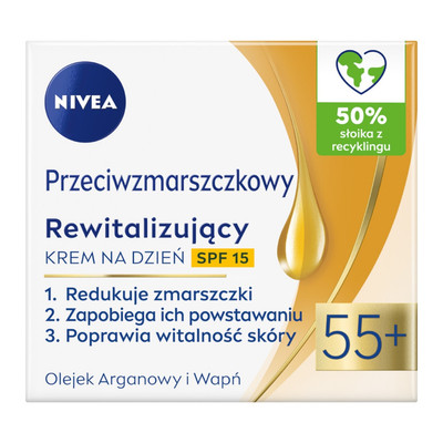 5900017091167 Nivea Przeciwzmarszczkowy + Rewitalizujący krem na dzień SPF15 55+