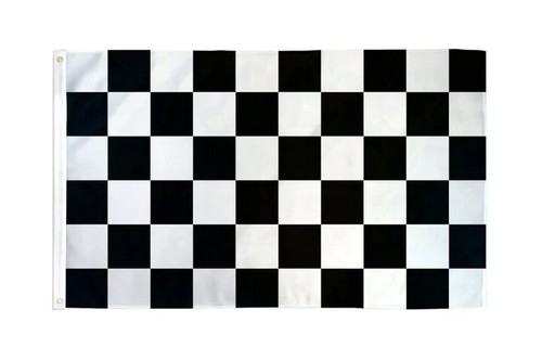 Schwarz & Weiß Kariert 3x5ft Poly Flagge Auto Kariert Racing Händler Flagge - Bild 2 von 4