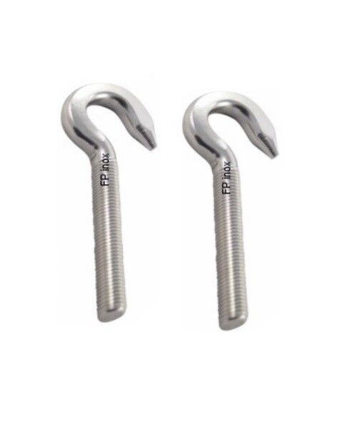 Lot De 10 Crochets En Inox A4 - Filetage M6 Pas à Droite - FP INOX - France