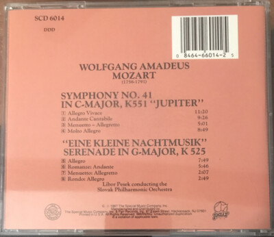 邦楽 NM Slip CD Mozart - Symphony no. 41 (Jupiter) / Eine Kleine Nachtmus