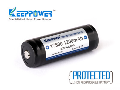 Keeppower 17500 - 1200mAh, 3,6V - 3,7V Li-Ion-Akku geschützt