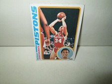 JOHN SHUMATE 1978-79 BASKETBALL CARD #46 DETROIT PISTON Ink Backside LG VG