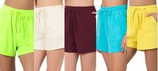 New Zenana Relaxed Fit Womens Cotton Drawstring Shorts With Pocket 3053