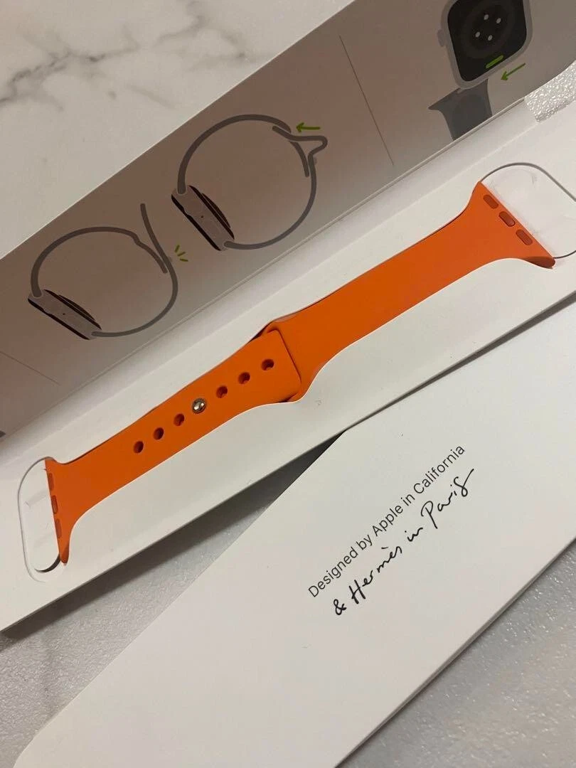 Apple Watch Hermes Orange Sports Band Novelty 38/40/41mm Rare
