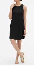 Gap Crewneck Swing Dress in Rayon Sleeveless Black Women`s Dresses $40 NWT