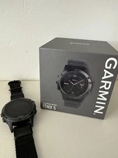 Garmin Fenix 5 47mm Slate Gray Sapphire with Black Band GPS Watch Used