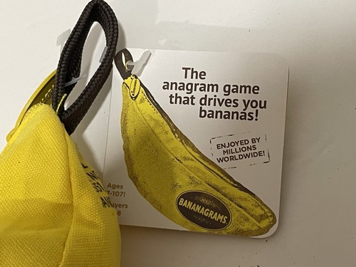 Bananagrams Classic Anagram Word Tile Game 144 Tiles Banana Pouch New Sealed - Picture 2 of 6