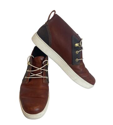 Timberland Amherst Men's High Top Chukka Leather Boots Brown Size 10.5