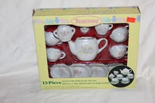 Vintage 90's China Tea Set 13 Pieces Toy Miniature Playset NIB NEW IN BOX