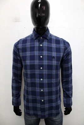 Armata Di Mare Chemise Homme Taille 38 Bleu Coton Chemise Shirt Man Logo - Photo 1/4